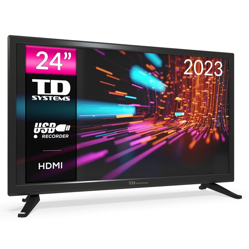 Téléviseur 24 pouces Led HD, connexions multiples - TD Systems PRIME24M14H