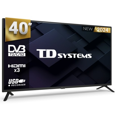 Téléviseur 40 pouces Led Full HD, connexions multiples - TD Systems PRIME40C19F
