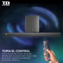 TD Systems - Barre de son avec subwoofer Puissance 120W. Bluetooth 5.0 ,Digital Optical, Coaxial, HDMI, Line-in Jack 3.5
