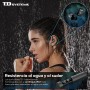 TD Systems - Casque sans fil Bluetooth 5.0 résistant à l'humidité et microphone (35 heures d'utilisation)