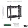 TD Systems - Support mural fixe pour TV - Ecrans 24-50" - MAX VESA 200x200mm